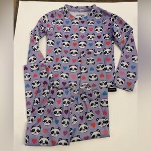 Lands' End girls base layer  with Panda and Heart Print size 4T